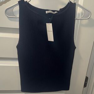 NWT navy ottoman slash top